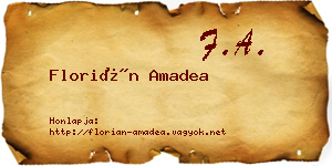Florián Amadea névjegykártya