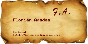 Florián Amadea névjegykártya
