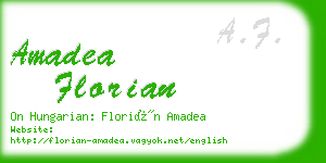 amadea florian business card